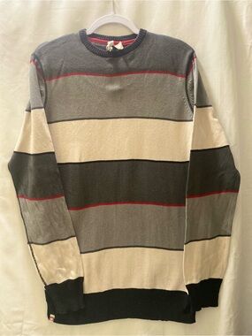 Element Medium Organic Cotton Pullover Sweater Men #knitwear #striped